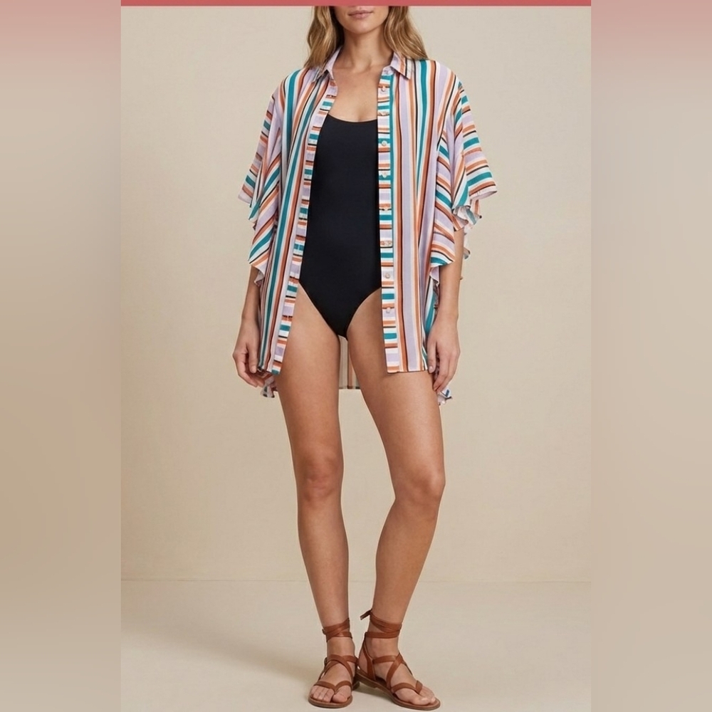 Maaji - NWT Striped Harmoney Cover-Up Shir…